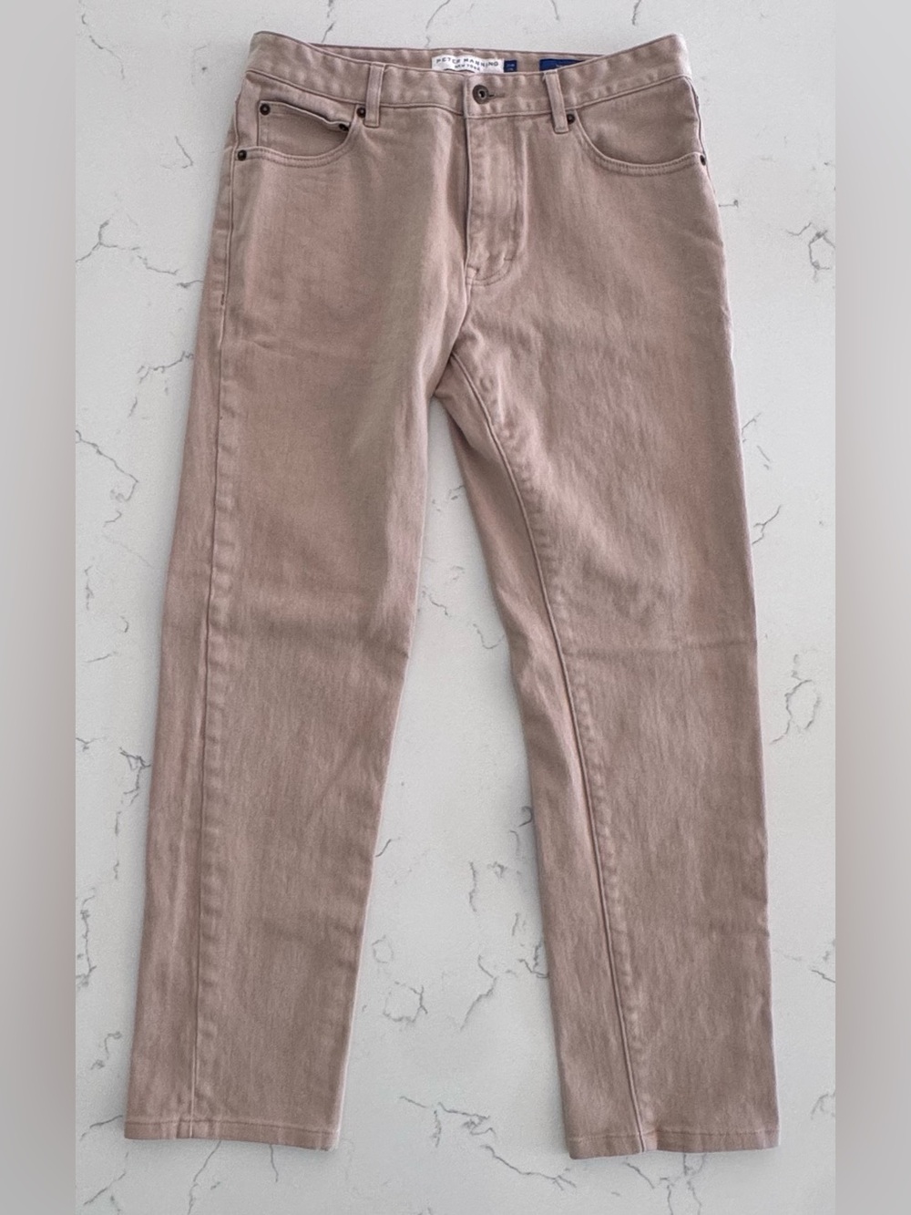 Peter Manning New York Travel Jeans Men’s 31x29 Beige Standard Fit Stretch Pants